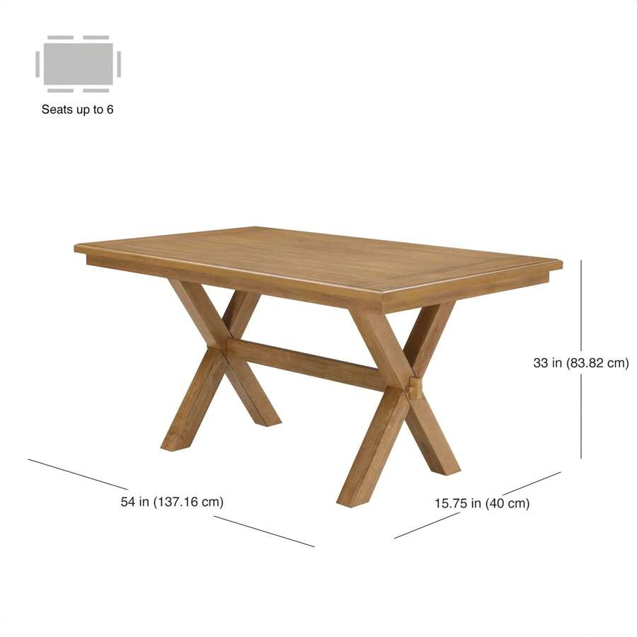 Better Homes & Gardens Maddox Crossing Dining Table, Brown Finish - Light Honey - View 1