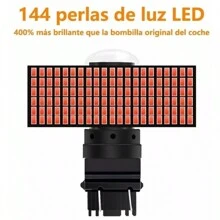 2 Piece Set 3157 LED Brake Bulb 12V-24V Reverse Brake Parking Replacement Bulb 144SMD Chipset Turn Signal Backup Lamp Universal Motorhome