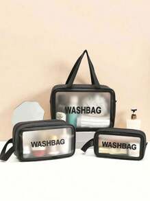 Transparent Makeup Bag With Zipper Waterproof Cosmetic Bags Travel Toiletry Bag Portable Cosmetic Storage Bag Lightweight Clear Storage Bag Organizer For Women And Girls Large Capacity Makeup Case Travel Essential Gift For Her Wash Bag Toiletry Travel Bag Makeup Storage Beach Beach Bag Vacation Holiday Essentials School Supplies Travel Essentials Ladies For College Dorm Bathroom