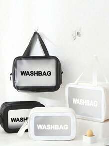 Transparent Makeup Bag With Zipper Waterproof Cosmetic Bags Travel Toiletry Bag Portable Cosmetic Storage Bag Lightweight Clear Storage Bag Organizer For Women And Girls Large Capacity Makeup Case Travel Essential Gift For Her Wash Bag Toiletry Travel Bag Makeup Storage Beach Beach Bag Vacation Holiday Essentials School Supplies Travel Essentials Ladies For College Dorm Bathroom