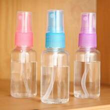 5pcs Plastic Transparent 50ml Small Empty Spray Bottles For Makeup Skin Care Refillable Bottle Tools Random Color - Multicolor - View 5