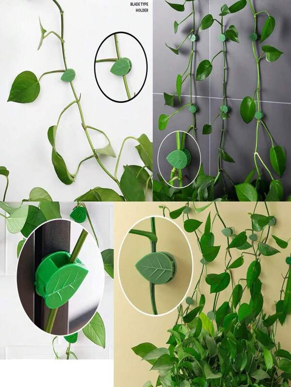 Plant Climbing Wall Fixture Clips, Hanging Plant Clips, Vine Clips For Vines Traction, Invisible Self-Adhesive Leaf Plant Clips For Climbing Plants Plant Wall Climbing Clips For Wire Fixing,Plant Wall Fixing Clip For Indoor And Outdoor Garden Decoration, Invisible Rattan Traction Bracket With Self-Adhesive Fixing