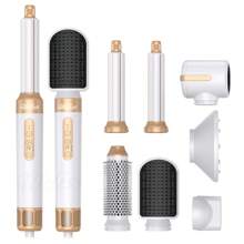 UKLISS Set de sèche-cheveux de style air, brosse soufflante 110 000 tr/min, boucleur à air automatique, brosse lissante pour des cheveux lisses et droits, peigne volumisant pour boucler les racines, coiffeur professionnel de salon, indispensables pour la maison, set pour les fêtes