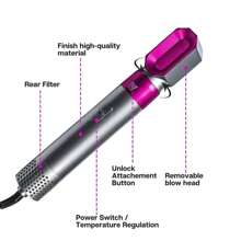 Multifunctional Five-In-One Automatic Curling Iron Straight Hair Comb Styling Curling Straight Comb Electric Hair Dryer Hair Dryer Comb - UK Plug(220-240V) - View 4
