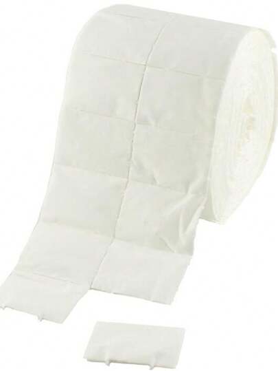 300 st/1 rulle professionell luddfri nagelkonst gellackborttagare bomullsrondell nagelduk bomullsrondeller rengöringsbomull för kvinnor och flickor salong nagelkonst daglig användning, vit 5 cm/ark