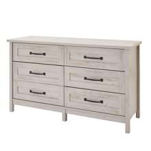 Better Homes & Gardens Modern Farmhouse 6-Drawer Dresser, Rustic White Finish,New Arrivals - White - View 6