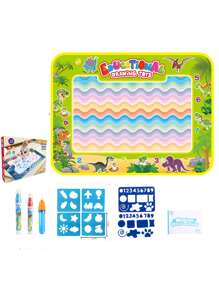 Reusable Magic Doodle Mat And Water Drawing Canvas For Kids - Mess-Free Painting Fun, Portable Art Playset, Educational Toy With Alphabet And Numbers Design
