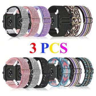 3pcs/Set Nylon Watch Band Compatible With HUAWEI Galaxy Watch 6/5/4 40mm 44mm/Watch 6 Classic 43mm 47mm/Watch 5 Pro 45mm/Watch 4 Classic 42mm 46mm, 20mm 22mm Quick Release Replacement Sport Strap ﻿