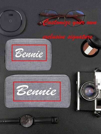 Customized Storage Bag, Canvas Storage Bag, Cable Storage Box Travel Bag, Small Electronics/SD Card/Power Bank Storage Bag