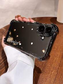 1 Ốp lưng điện thoại chống sốc mạ điện có chữ ký tùy chỉnh tương thích với iPhone 16/16 Pro/16 Plus/16 Pro Max/11/11 Pro/11 Pro Max/12/12 Pro/12 Pro Max/13/13 Pro/13 Pro Max/14/14 Plus/14 Pro/14 Pro Max/15/15 Plus/15 Pro/15 Pro Max/16e/17 Pro Max/17 Air/17 và các mẫu khác - màu đen - Xem 2