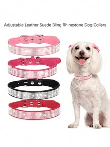CL158 Sparkling Rhinestone Dog Collar: Durable & Wear-Resistant For Small, Medium, & Large Dogs - Multicolor - View 8