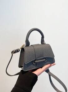Bolso de lápiz labial de textura súper popular de este año 2025, bolso pequeño cuadrado mini extranjero, nuevo bolso de mano versátil de unicolor para mujer