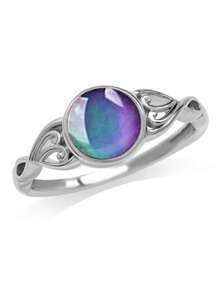 1pc Elegant Temperature Sensing Color Changing Ring, Emotional Temperature Sensitive Mood Ring Suitable For Women, Couples Everyday Wear, Engagement, Wedding, Valentine's Day, Christmas, Birthday, Anniversary Events,Mom,Mother,Mother's Day,Gift