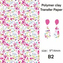 Polymer Clay Water Transfer Paper Fruit Flower Marble Transfer For Polymer Clay, Magic Transfer Paper For Polymer Clay Jewelry Earring Making Stickers