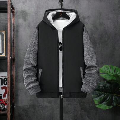 Freund-Stil Herren Winter Dicke Fleece Kapuzenpullover, einfarbige warme Oberbekleidung Gym Kleidung Freund-Stil Herren