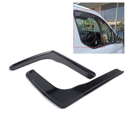 1 Pair Window Rain Guards Shield Compatible With TRANSIT CUSTOM 2/4 Doors 12-ONWARDS Vehicles Front Side Window Visor Guards Wind Deflectors Parts
