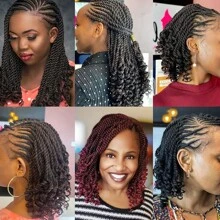 8/12 Inch Golvende Senegalese Twist Haak Haar 1/8 Pakken Synthetische Korte Voorgeluste Haak Vlechten Met Krullende Einden Voorgetwiste Kleine Havana Twist Vlecht Haar