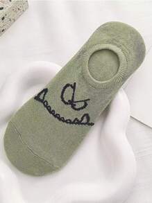 5 双/包卡通趣味图案女式踝袜，轻盈透气隐形低帮可爱袜子、趣味袜子、大嘴袜、怪物袜、船袜，适合春、夏、秋、冬，适合日常穿着，一份很棒的礼物，情人节礼物，万圣节礼物，万圣节装饰，圣诞节，返校季，旅游季