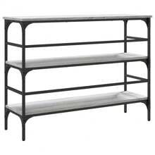 Consolle in legno multistrato di stile grigio Sonoma, 102x75 cm, arredo elegante per l'ingresso