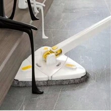 可伸縮旋轉免手洗三角拖把，適用於客廳臥室廚房衛生間地板天花板瓷磚牆面玻璃窗戶汽車清潔