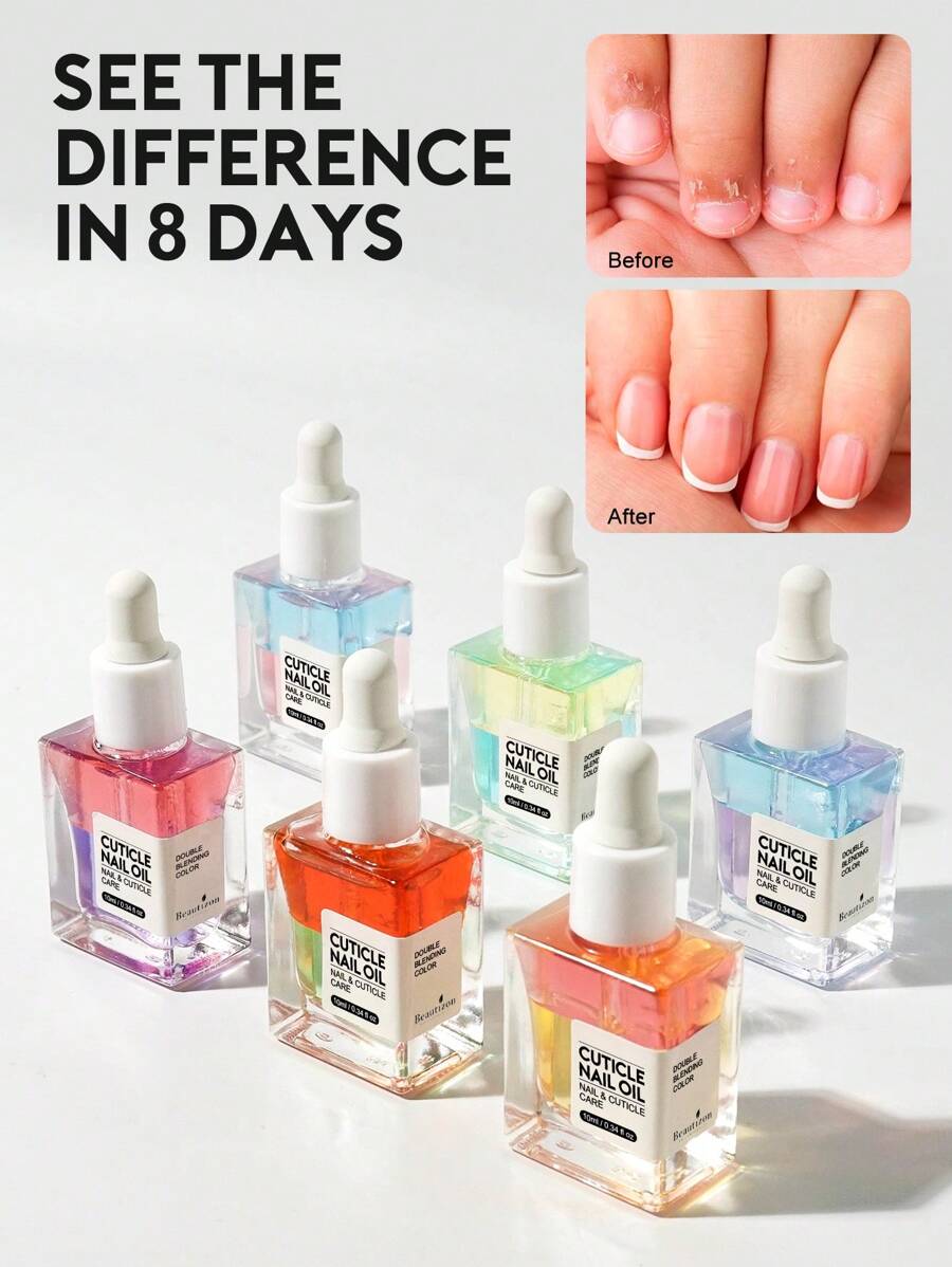 MAOMIA 1pc Double Layer Cuticle Oil - 0.34 Fl Oz. | Nourishing Formula With A Light Floral Scent | Great For Nail And Cuticle Care | Deeply Nourishing, Fast Absorbing, Long-Lasting Hydration | Enhances Nail Health And Shine