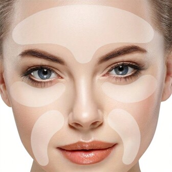 1/4/5Pcs/Set Reusable Silicone Lifting Patches For Cheeks, Forehead, Face, Skin