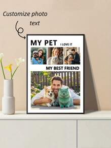 1Pc Custom Personal Photos Prints On Canvas Paintings Custom Posters Birthday Gifts Art Photos Pets Wedding Photos Business Logo Animal Figure Landscape For Wall Art Paintings Home Decor No Frame Graduation