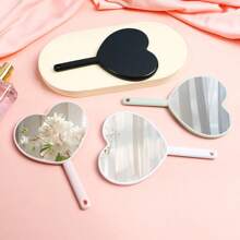 The New Electroplating Love Water Ripple Mirror Is Portable And The Girl Is Holding A Delicate And Cute High-Definition Mirror Makeup Mirror Birthday - Multicolor - View 11