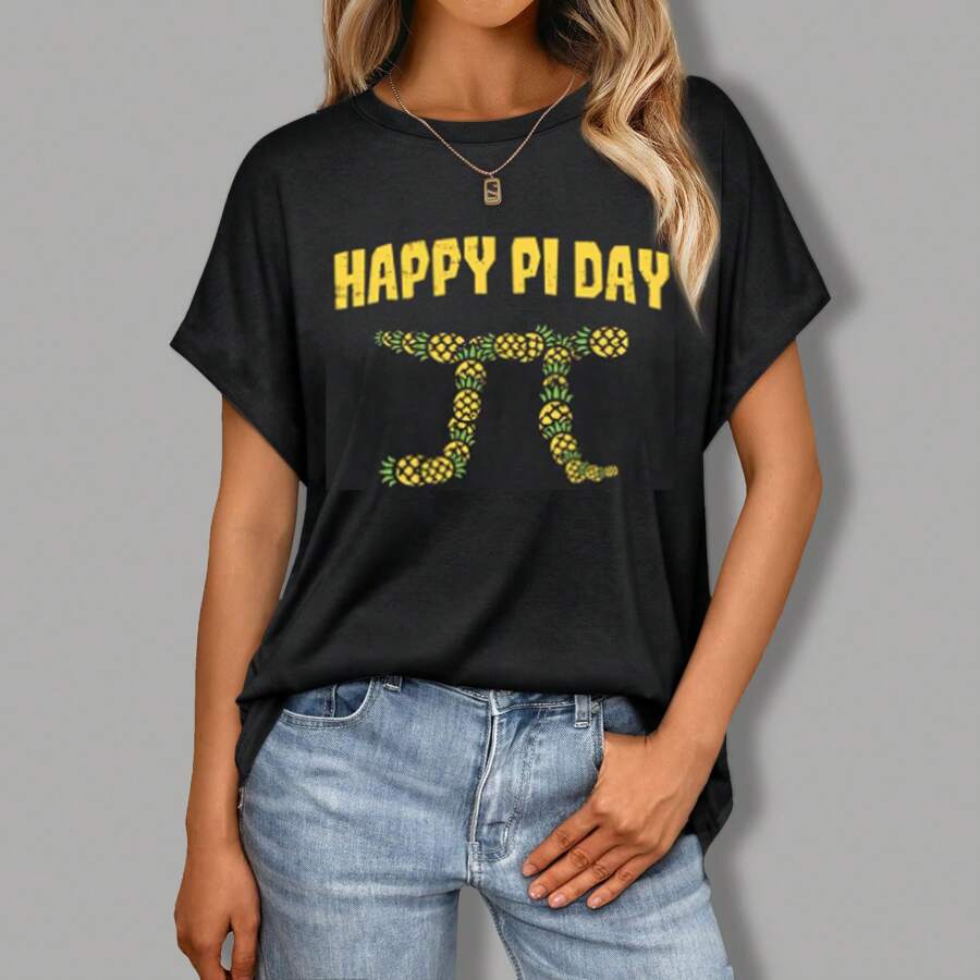 Happy Pi Day Pineapple Shirt Circumference Funny Pie Math Print Shirt For Women