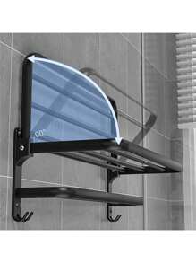 Porta Toalha Suporte Duplo Toalheiro Banheiro Lavabo 57cm