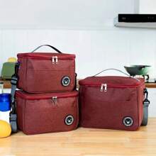 Capacity Hand-Held With Shoulder Strap Insulated Bag, Lunch Box Bag, Student Thickened Waterproof Lunch Bag.-Zmt