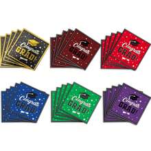 20 片毕业派对一次性餐巾，毕业餐巾毕业鸡尾酒餐巾祝贺毕业主题派对午餐餐巾毕业派对用品 - 彩色 - 查看 2