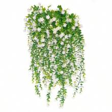 1 bó hoa giả trang trí DIY mô phỏng chân thực, chống tia UV, thích hợp cho hành lang nhà, vườn, sân, bàn ăn, phòng khách, trang trí tiệc cưới, hoa giả trang trí, cây giả - trắng - Xem 4