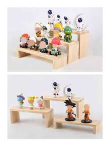 1 pièce Étagère d'affichage en bois en forme de U, option multi-taille pour figurines, parfums, cosmétiques, support d'affichage polyvalent avec rangement à étages