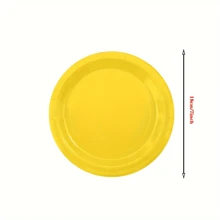 10 件彩虹派对用品红色、黄色、粉色、绿色、蓝色多色纸质甜点盘一次性纸盘用于晚餐和甜点，彩色派对用品套装适用于生日、洗礼、毕业典礼、圣诞节、新年和所有场合