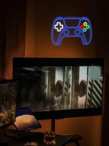 1 pièce Enseigne néon lumineux à suspendre, lampe de décoration LED. Convient pour la chambre d'homme, la salle de jeux, la grotte du gamer, la salle de jeux, en cadeau, décoration de pièce