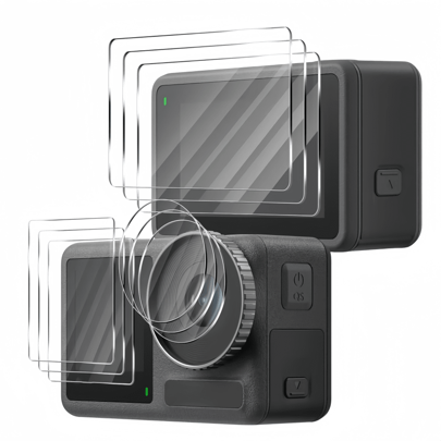 [Back+Lens+Front] 9Pack/6Pack/3 Packs Screen Protector For DJI OSMO Action 5 Pro [Tempered Glass] 9H Hardness Screen Protector