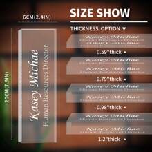 Custom Engraved Acrylic Name Plate For Desk,-37styles,Desk Name Plate Personalized, Office Desk Decor For Women Men, Acrylic Desk Accessories, Office Gifts For Boss, Employee Appreciation Gifts,Ideal For Boss, Teacher, Coworker Appreciation Gifts,Personalized Office Decor, Ideal Gift For Bosses, Teachers, Lawyers, Doctors & Colleagues - Perfect For Housewarming, Christmas, Thanksgiving, Personalized Gifts, Holiday Gifts - Multicolor - View 10