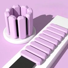 MEIYIXING 2磅（955克）腕踝负重套装，可调节硅胶防水力量训练健身器材，可穿戴式腕踝负重，适用于跑步、健身、瑜伽、游泳 - 防水、舒适 - 黑橙色可调节腕踝负重健身配件 - 彩色 - 查看 11