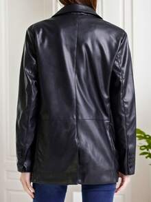 Chaqueta suelta para mujer, top ancho suelto que estiliza, chaqueta de talla media a larga, chaqueta