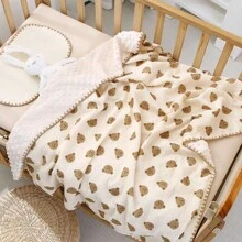 1 Stück Baby Decke, unisex Kleinkind Weiche Decke mit gepunktetem Muster und beruhigenden erhabenen Punkten, geeignet für Säuglinge, Neugeborene, Kinderwagen
