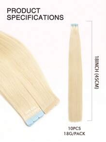 10 Pcs Mini Tape In Hair Extensions Human Hair Color 60 Platinum Blonde 14-22 Inch Remy Human Hair Invisible Tape In Hair Extensions - S60 - View 7