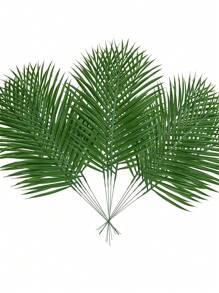 1/10/20/30pcs Artificial Plants, Artificial Green Leaves, Artificial Palm Leaves, Birthday Decorations, Centerpieces, Suitable For Palm Floral Arrangement, Hawaiian Party, Jungle Beach Theme Party, Anniversary Decor, Room Decor, Home Decor, Wall Decor, Bedroom Decor, Kitchen Decor, Gifts, Wedding Decor - Green - View 1