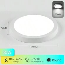CANMEIJIA 1pc LED Ceiling Light, Cool White, Flat Panel Lamp For Home Lighting, Suitable For Living Room/Bedroom/Kitchen/Balcony/Dining Room/Hallway/Stairway/Attic, Choose Appropriate Size Based On Usage Needs, 10W/15W/20W/30W White Frame, 110V-220V - LED Panel Ceiling Light - View 19