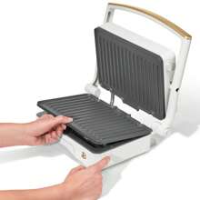 Beautiful 2-In-1 Panini Press & Grill, Sage Green By Barrymore - White - View 3