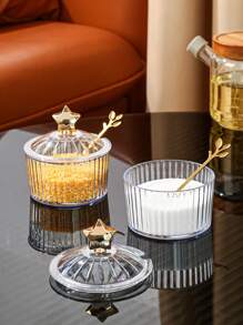 1set/1pc Plastic Home/Restaurant/Kitchen Storage Jar Seasoning Bottle, Decoration For Salt, Sugar, Spice, Chili Powder, Suitable For Outdoor, Wedding, Party, Gift, Birthday