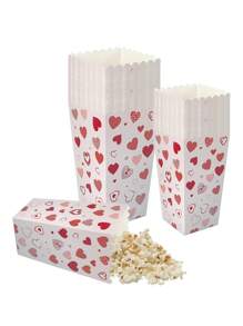 5 szt./10 szt. pojemników na popcorn, uchwyty na przekąski popcorn, torebki na popcorn, odpowiednie na imprezy i do kina, dekoracja urodzinowa na karnawał