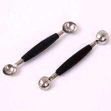 1pc/2pcs Stainless Steel Dual-Head Fruit Scoop Ice Cream Disher Watermelon Ball Maker - Multicolor - View 5