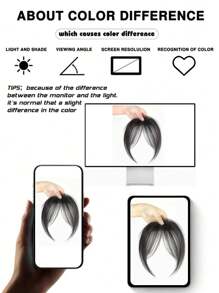 Extension capelli con frangia centrale, molletta per frangia francese diagonale naturale e senza cuciture, ideale per uso quotidiano