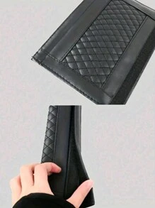 1pc/2pcs Car Shoulder Protector Leather Embroidered Soft And Comfortable Car Seat Belt Protective Cover,Car Accessories